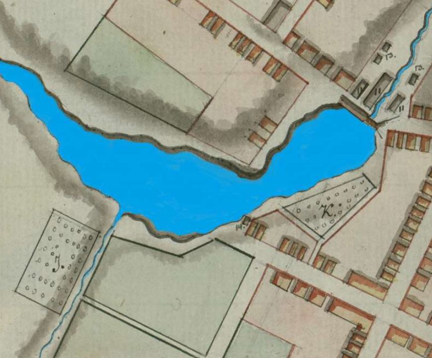 Фрагмент плана местечка 1817 год